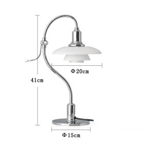 Bedroom Bedside Glass Decorative Floor Lamp (Option: Chrome-Trichromatic light-US)