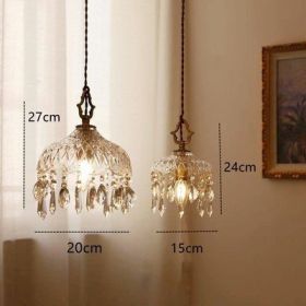 French All-brass Vintage Crystal Pastoral Bedroom Headboard (Option: French Style2 20cm)
