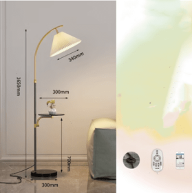 Floor Lamp Living Room Sofa Next To Bedroom Head Of Bed Wireless Upright (Option: Black-Marble remote dimming-220V US)