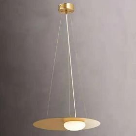 Nordic Style Bedroom Hallway Hallway Creative Designer Round Piece Chandelier (Option: Gold-Diameter chandelier is 48cm)