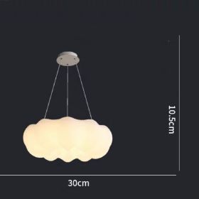 Nordic Modern Simple Bedroom Small Cloud Chandelier (Option: Ceiling lamp-30cm-Tricolor light)
