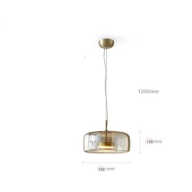 Simple Living Room Bedroom Head Glass Chandelier (Option: B Cognac)