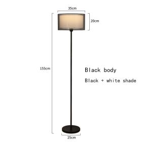 Contracted Modern Bedroom Bedside Floor Lamp (Option: Black B-7W-Remote control)