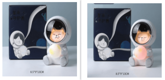 Starry sky animal atmosphere night light (Option: Kitten and Bear-USB)