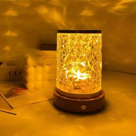 Bedroom Sleep Rotating Water Pattern Small Night Light (Option: Rechargeable warm light model-No Gift bag)