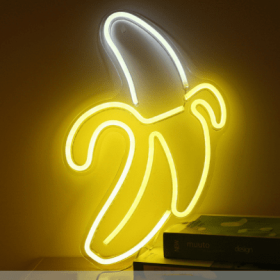 LED Neon Light, Acrylic Back Panel, Room Decoration Night Light (Option: Banana-USB)