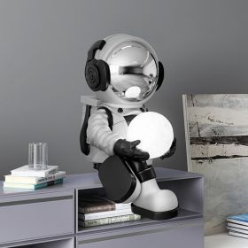Astronaut Living Room Decoration Home Accessories Porch TV Cabinet Astronaut Night Light (Option: Galactic silver)