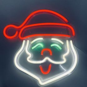 LED Neon Light, Acrylic Back Panel, Room Decoration Night Light (Option: Santa Claus-USB)