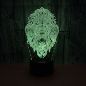 Colorful Touch 3D Vision LED Night Light (Option: Black-Colorful black base touch swi)
