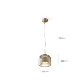 Simple Living Room Bedroom Head Glass Chandelier (Option: A Cognac)