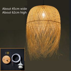 Bamboo Weaving Creative Personality Chinese Bamboo Chandelier (Option: 62x45cm)