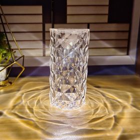 Table Lamp Lighting Rose Atmosphere Lamp Crystal Bedside Small Night Light (Option: White light-1.5v)