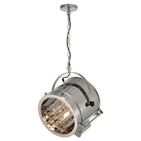 Stage Floor Lamp Industrial Style Tripod (Option: Silver chandelier-AU)