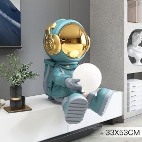 Astronaut Living Room Decoration Home Accessories Porch TV Cabinet Astronaut Night Light (Option: Planet Hold lamp blue)