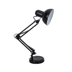Modern LED Long Swing Arm adjustable classic desk Lamps E27 clip Table Lamp for (Option: Black-CH)