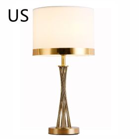 Modern Living Room Bedroom Household Table Lamp (Option: White lampshade-US)