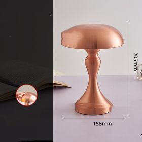 Bedroom Bedside LED Mushroom Ambient Night Light (Option: Three Colors-Beauty Mushroom Red Copper-USB)