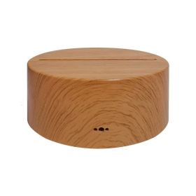 Beech  Wood Grain Touch Remote Control 3D Small Night Light (Option: Imitation wood grain-Colorful 16colors Single Bas)