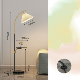 Floor Lamp Living Room Sofa Next To Bedroom Head Of Bed Wireless Upright (Option: Black-Iron tricolor-220V US)