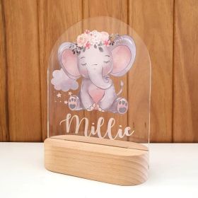 Personalized Colorful Night Light Baby Gift Night Light (Option: E)