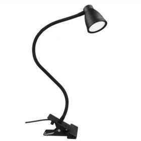 Reading Work Study Creative Simple Fashion Beauty Clip Desk Lamp (Option: Black-USB)