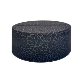 Beech  Wood Grain Touch Remote Control 3D Small Night Light (Option: Black crack-Touch colorful single base)