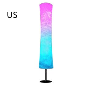 RGB Fabric Circular Atmosphere Floor Lamp With APP Remote Control (Option: Intelligent round fiber cloth-US)