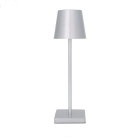 Simple Retro Creative Eye Protection Night Light Touch Wireless Charging (Option: Silver-Style B)