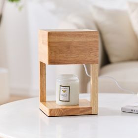Bedroom Bedside Lamp Romantic Smokeless Dimmer Night Light (Option: Log color-UK)