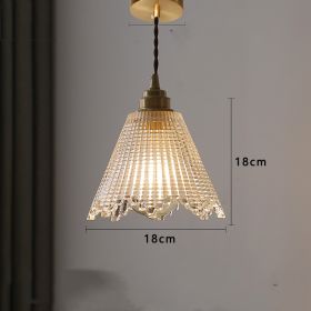 Brass-glass Shop Light Japanese Vintage Nordic Chandelier (Option: D Clear light)