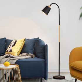 Simple Modern Dimmable Remote Control Reading Floor Table Lamp (Option: Black-5W warm light-EU)