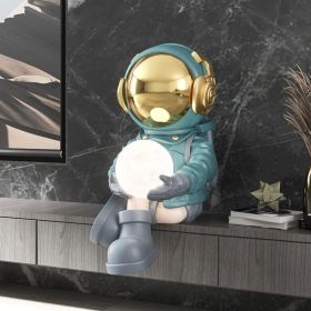 Astronaut Living Room Decoration Home Accessories Porch TV Cabinet Astronaut Night Light (Option: Galactic blue)