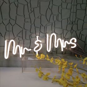 LED Decoration Neon Lamp In Bedroom (Option: Mr Mrs)