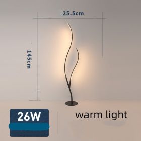 Fashion Twig Artistic Line Floor Lamp (Option: Black-warm light-UK)