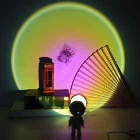 Sunset Projection Atmosphere Rainbow Sunset Manufacturing Robot (Option: Color of sun-Charge with touch-USB)