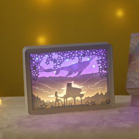Creative Gift Mirror Paper Carved Light Decorative Ornaments Small Night Light (Option: 4 Style-USB)