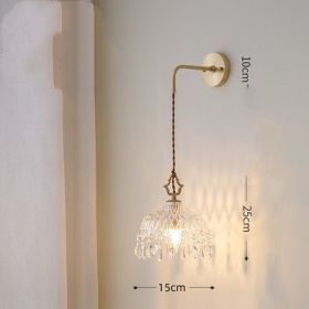 French All-brass Vintage Crystal Pastoral Bedroom Headboard (Option: French Hanging 3styles 15cm)