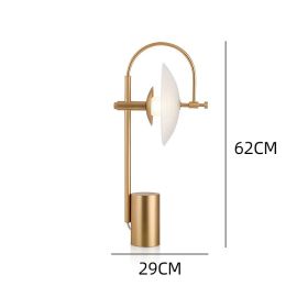 Modern Creative Bedroom Bedside Glass Table Lamp (Option: Gold-UK)