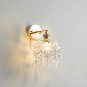 French All-brass Vintage Crystal Pastoral Bedroom Headboard (Option: Wall hanging 2style)