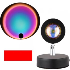Sunset Lamp Rainbow Projector Night Light Projection Led Desk Lamp For Bedroom Atmosphere Rainbow Lamp Decoration Light (Option: The colours of the rainbow-5W-USB)