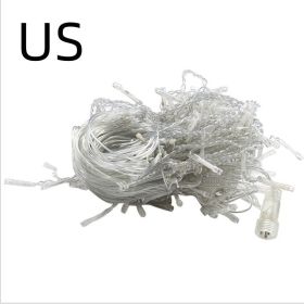 LED Full Sky Star Decorative Light String Shopping Mall Colored Lights (Option: Warm white-3X3m 300lamps-US)