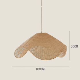 Tea Room Pastoral Handmade Bamboo Lamp (Option: Diameter 100cmwarm light)
