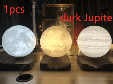 Magnetic Levitation Table Lamp Moon Light 3D Printing Planet Night Light (Option: Jupiter dark-EU)