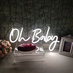 LED Decoration Neon Lamp In Bedroom (Option: Oh Baby)
