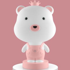 3-speed Touch Dimming USB Night Light (Option: Bear desk lamppink-18x15x32.5 cm)