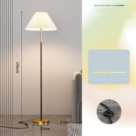 Living Room Sofa Cloth Retro Bedside Study Upright Desk Lamp (Option: Beige tricolor-AU)