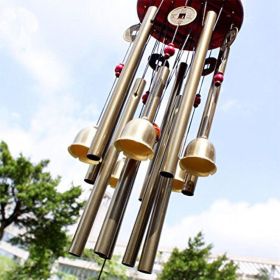 Large Deep Tone Windchime Chapel Bells Wind Chimes Outdoor Garden Home Decor (type: 33" Gold with 10 Tubes)
