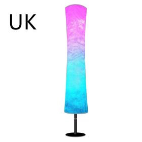 RGB Fabric Circular Atmosphere Floor Lamp With APP Remote Control (Option: Intelligent round fiber cloth-UK)