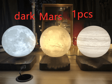 Magnetic Levitation Table Lamp Moon Light 3D Printing Planet Night Light (Option: Mars dark-EU)