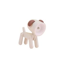 Cute Pet Mini Night Light Mini Desktop Night Light Sleep Ambience Light (Option: Puppy Cream White Battery)
